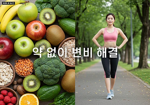 약 없이 변비 해결! 식이섬유 식단과 효과적인 운동법 대공개