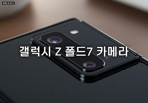 2억 화소의 충격! 갤럭시 Z 폴드7 카메라 해부