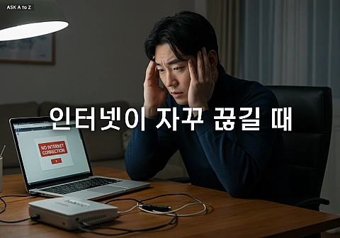 인터넷이 자꾸 끊길 때, 원인과 해결책은? 인터넷이 자꾸 끊길 때, 원인과 해결책은?