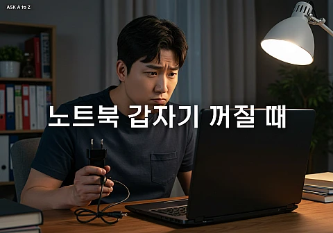노트북 갑자기 꺼질 때, 원인과 해결법은? 노트북 갑자기 꺼질 때, 원인과 해결법은?