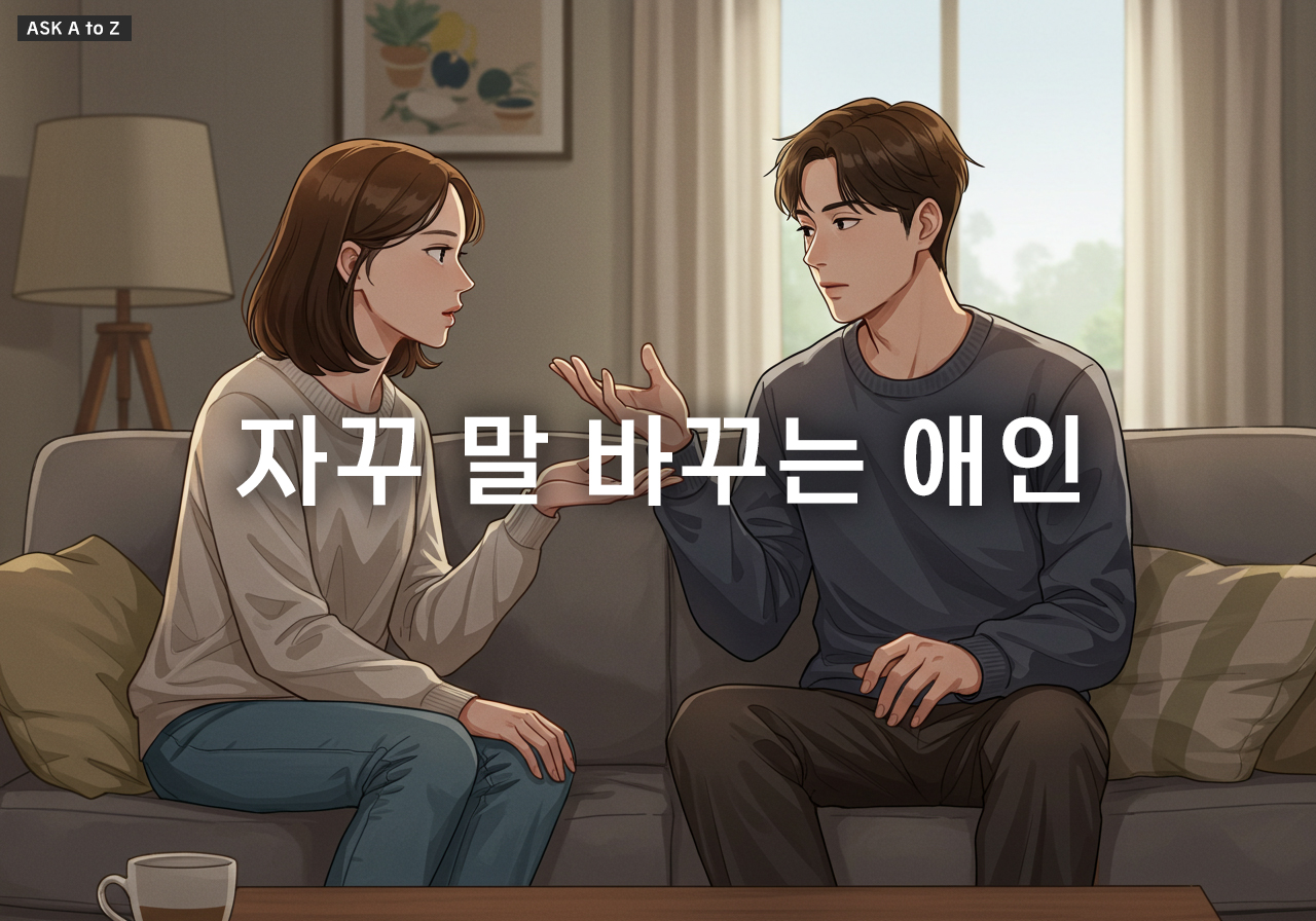 자꾸 말 바꾸는 애인, 심리적 원인과 대화법