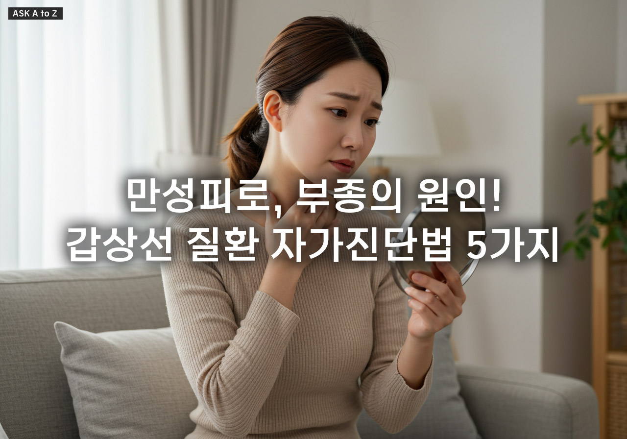 갑상선 기능 저하증 자가 체크법: 의심 증상 5가지와 병원 검사 및 관리 방법 총정리