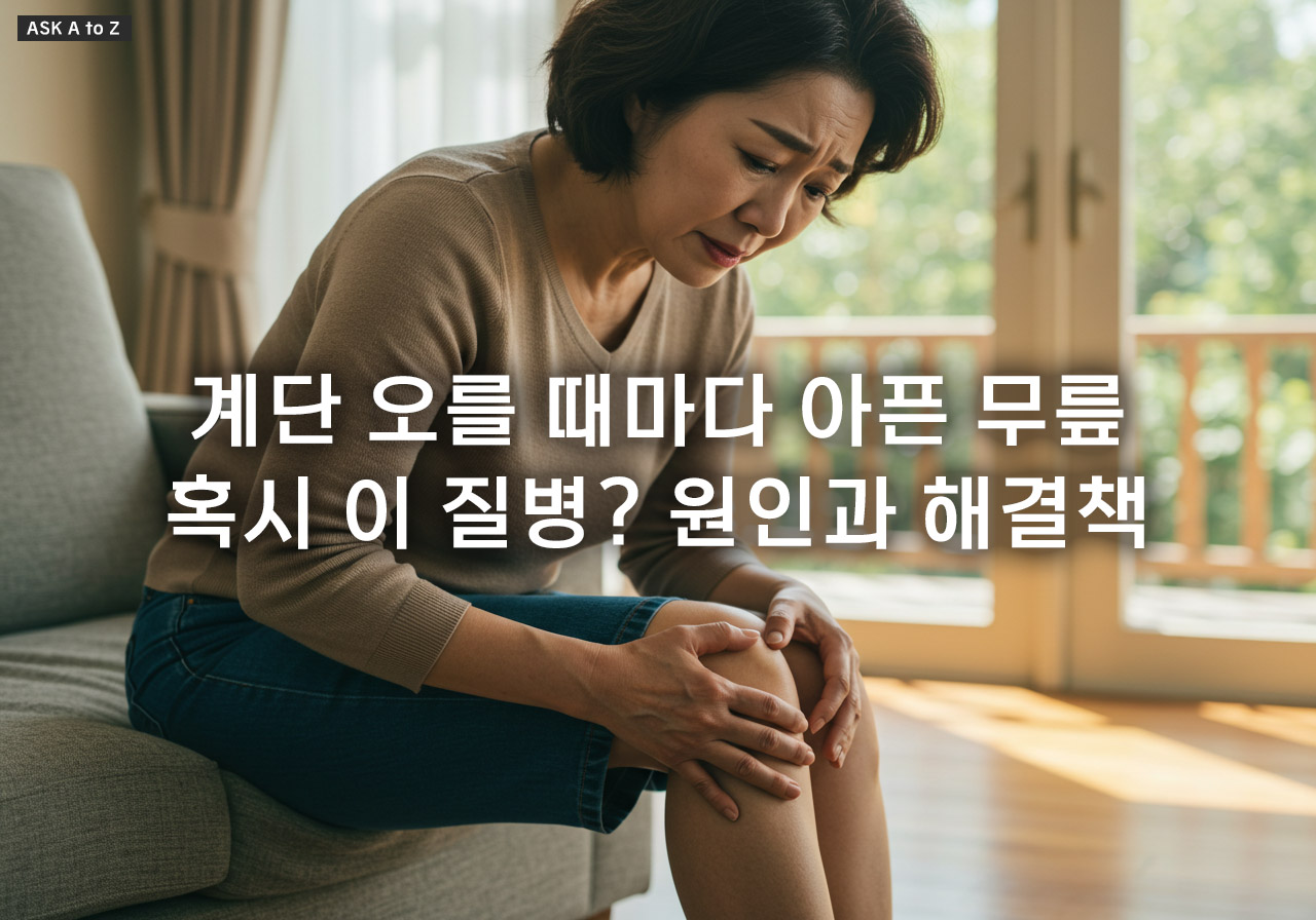 무릎 통증 원인과 대처법: 퇴행성 관절염부터 슬개골 통증까지