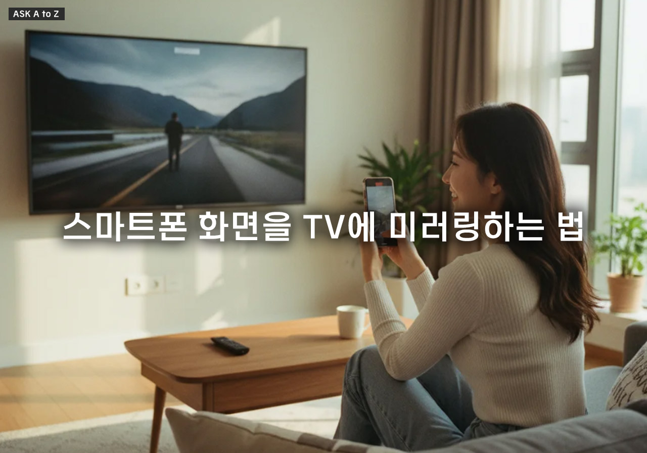 스마트폰 화면을 TV에 미러링하는 법 안드로이드 아이폰 3가지 연결 방법