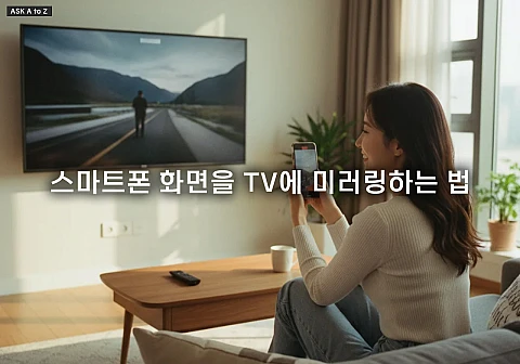 스마트폰 화면을 TV에 미러링하는 법 안드로이드 아이폰 3가지 연결 방법