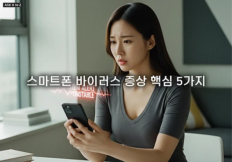 스마트폰 바이러스 증상 핵심 5가지: 성능 저하, 데이터 급증 시 감염 확인법 스마트폰 바이러스 증상 핵심 5가지: 성능 저하, 데이터 급증 시 감염 확인법