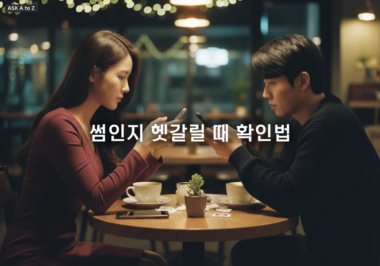 썸인지 헷갈릴 때 확인법: 애매한 관계를 끝내는 3가지 질문