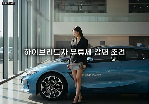 하이브리드차 유류세 감면 조건, 2025년 개별소비세 70만원 축소와 취득세 종료 총정리