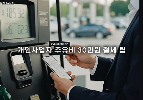 개인사업자 주유비, 연 30만원 세금 아끼는 간편 장부 작성법 및 절세 노하우 (세무사 추천)