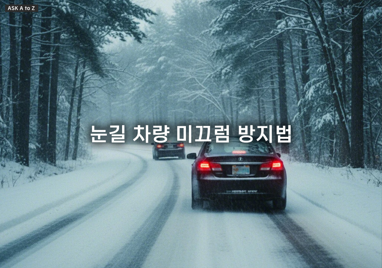 눈길 차량 미끄럼 방지법: 겨울 눈길 사고 예방을 위한 4대 안전 운전 수칙