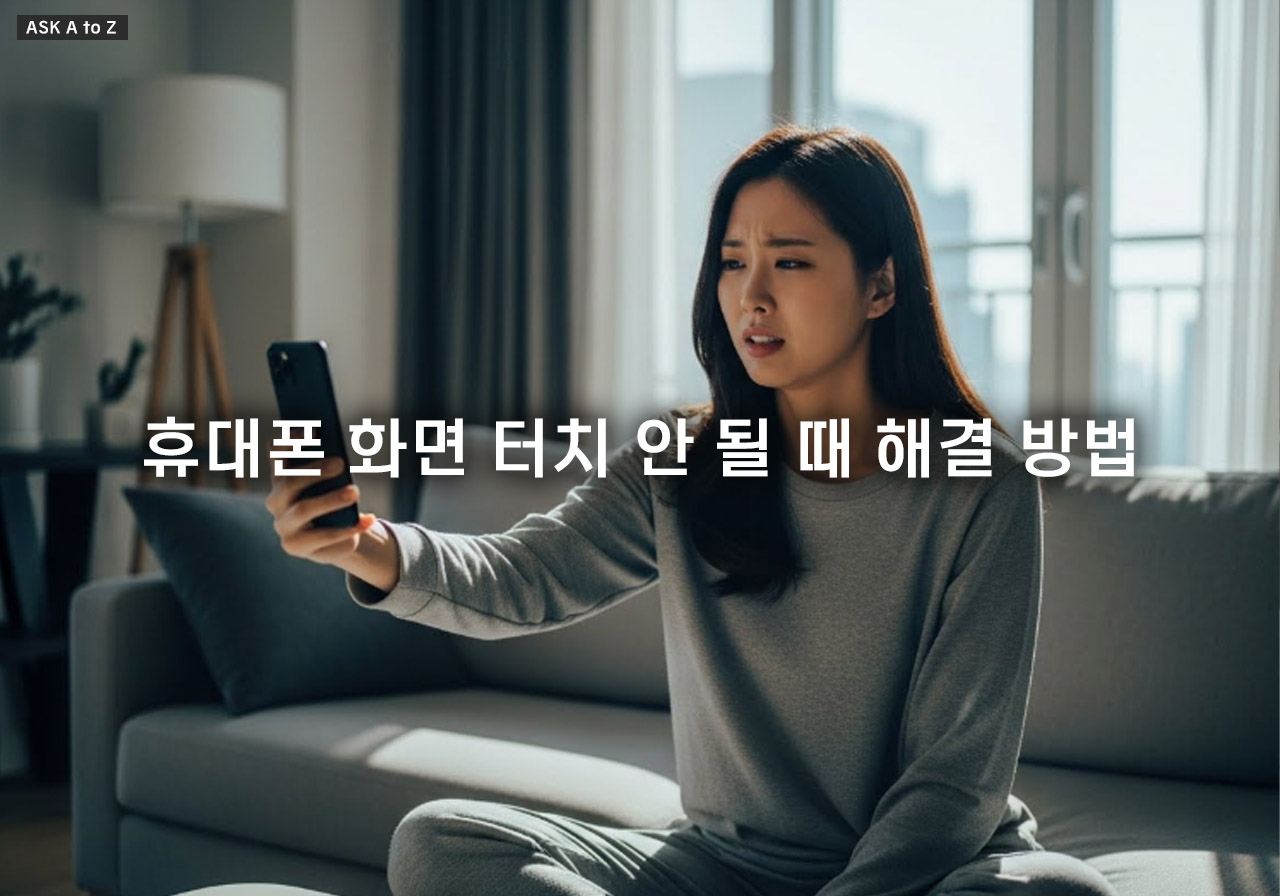 휴대폰 화면 터치 안 될 때 해결 방법 5가지와 수리 전 점검 사항