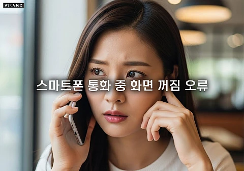스마트폰 통화 중 화면 꺼짐 오류, 당황하지 말고 해결하는 5단계 방법