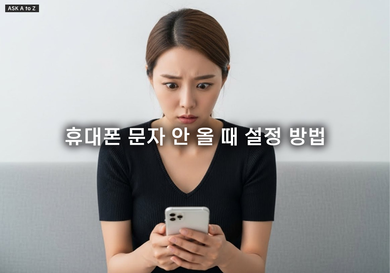 휴대폰 문자 안 올 때 설정 방법, 수신 오류 해결하는 5가지 꿀팁