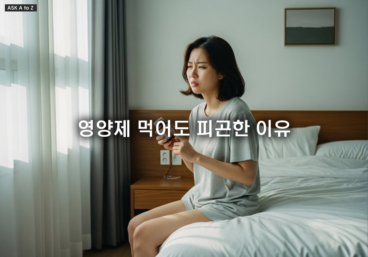 영양제 먹어도 피곤한 이유, 흡수 문제와 수면 질 저하로 알아보는 만성 피로 해결 방법