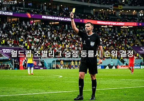 월드컵 조별리그 승점 동률시 순위 결정 우선순위와 피파 공식 매커니즘