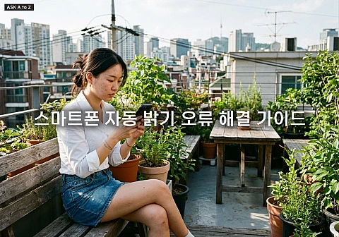 스마트폰 자동 밝기 오류 해결, 화면 밝기 제멋대로 변할 때 조치법 5가지