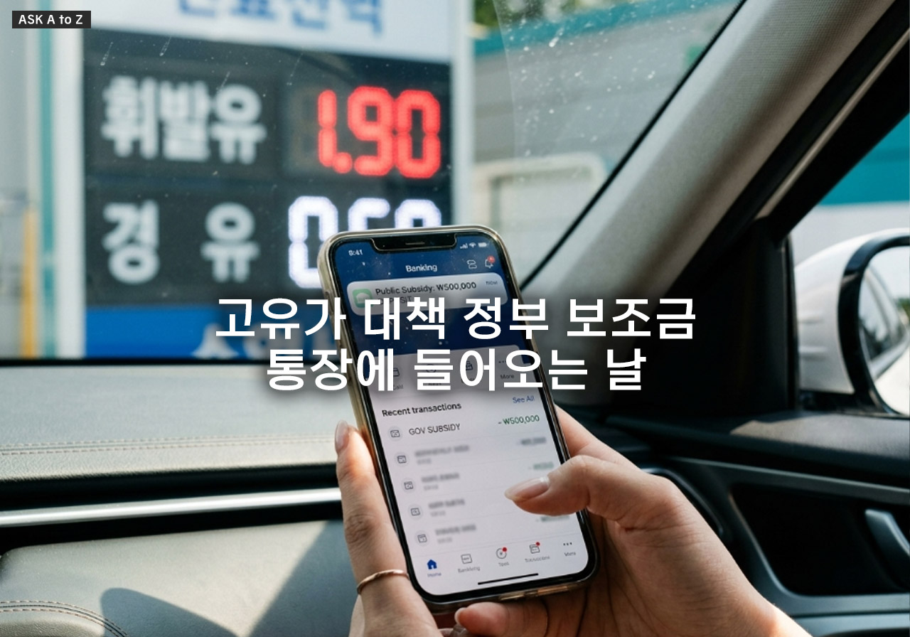 고유가 대책 정부 보조금 통장에 들어오는 날 및 입금 시기 총정리
