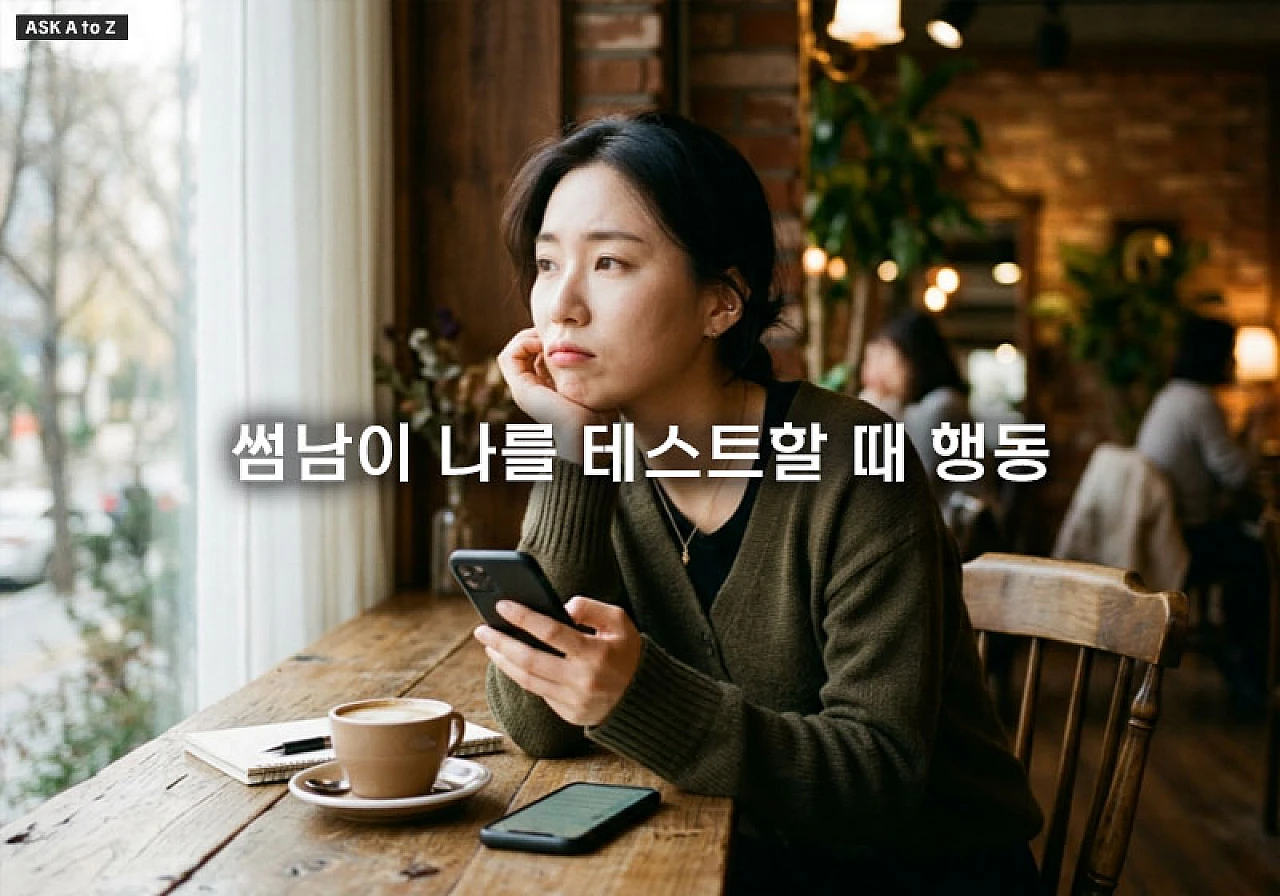 썸남이 나를 테스트할 때 행동과 마음 확인하고 싶은 남자의 심리 해석
