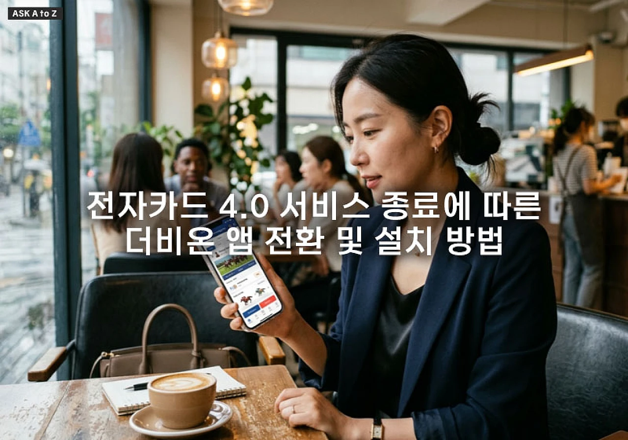전자카드 4.0 서비스 종료에 따른 더비온 앱 전환 및 설치 방법