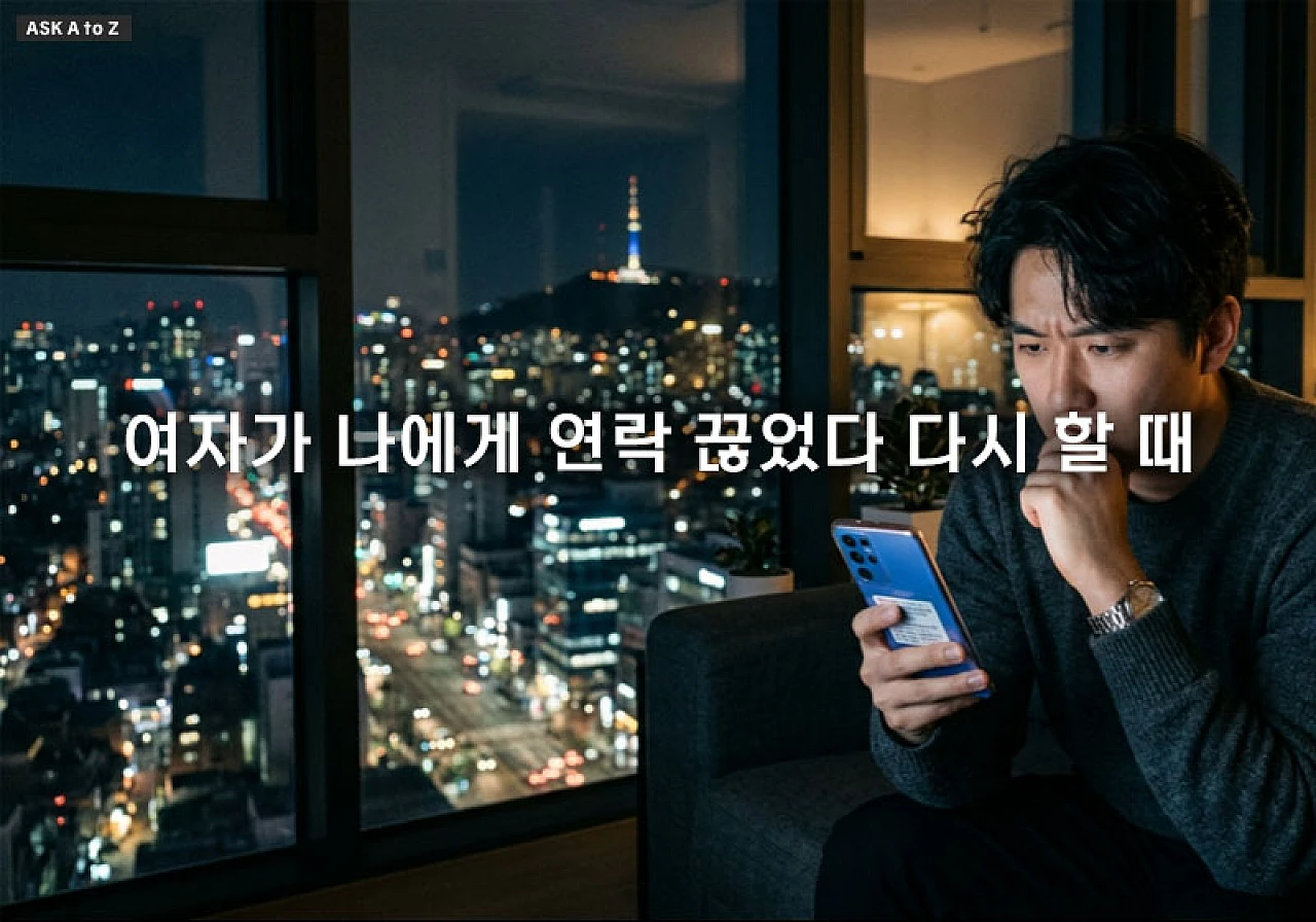 여자가 나에게 연락 끊었다 다시 할 때 대처하는 현명한 방법 3가지