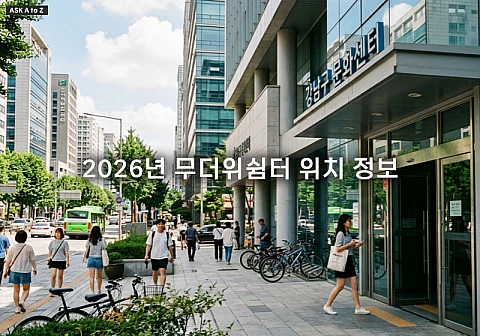 2026년 무더위쉼터 지정 현황 및 주변 주민센터 경로당 대피소 위치 운영시간 정리