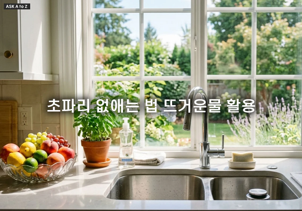 초파리 없애는 법 뜨거운물 온도 설정과 하수구 알 박멸 가이드