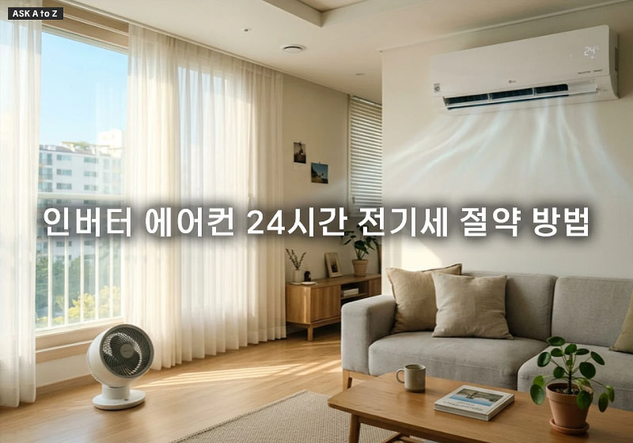 인버터 에어컨 24시간 전기세 아끼는 연속 가동 방법과 정속형 구별법 정리