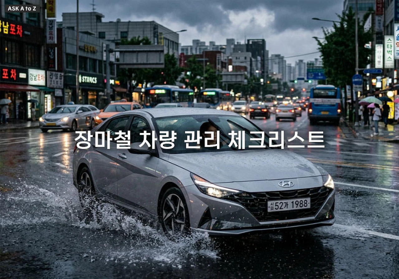 장마철 차량 관리를 위한 와이퍼 교체 주기와 타이어 마모도 점검 꿀팁