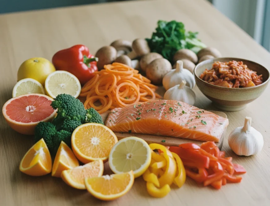 면역력에 좋은 다양한 자연식품들