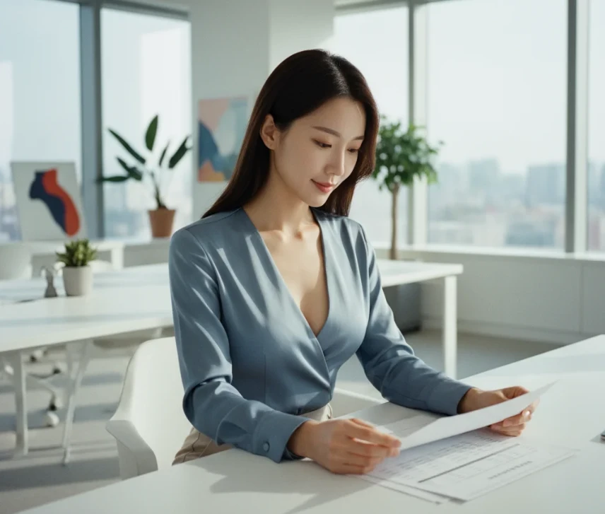 정부지원 배드뱅크인 '새도약기금'의 핵심 내용을 확인하며 새로운 시작을 준비하는 20대 한국 여성