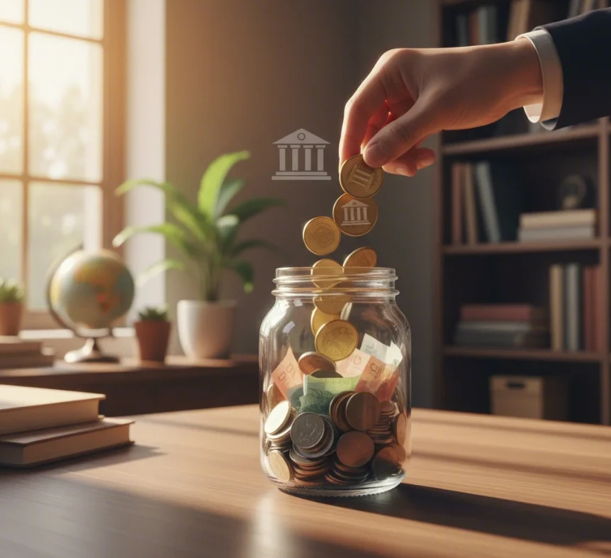 정부 기여금으로 인해 청년도약계좌 저축액이 크게 불어나는 모습을 상징하는 이미지