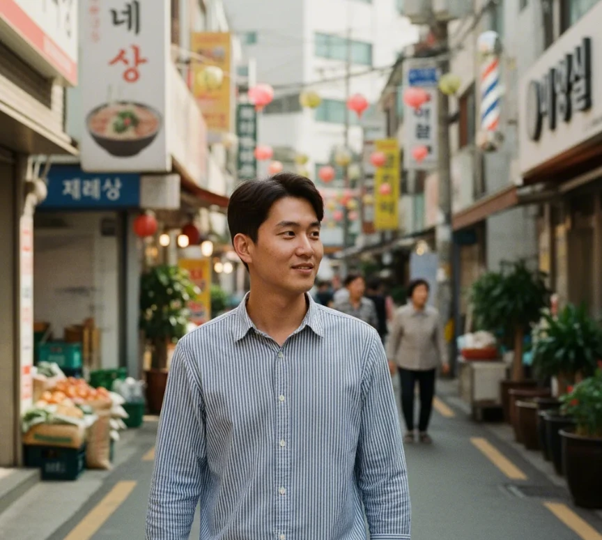상생페이백 사용이 가능한 동네 식당, 미용실 등이 모여있는 지역 소상공인 골목 풍경