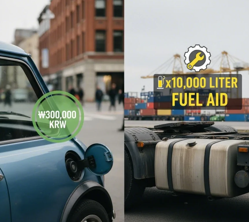 경차 유류세 환급과 화물차 유가보조금 개별 지원