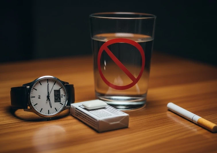 금지된 물, 껌, 담배와 시계