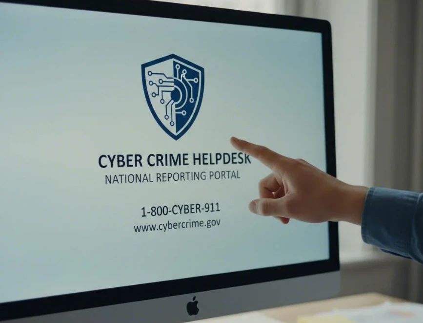 경찰청 사이버 신고 센터 웹사이트에 접속하는 모습