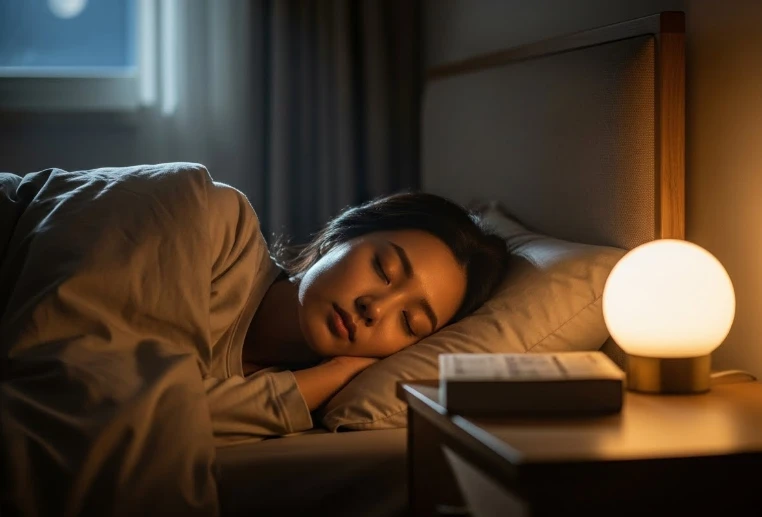 편안하게 잠든 한국 여성의 모습 편안하게 잠든 한국 여성의 모습