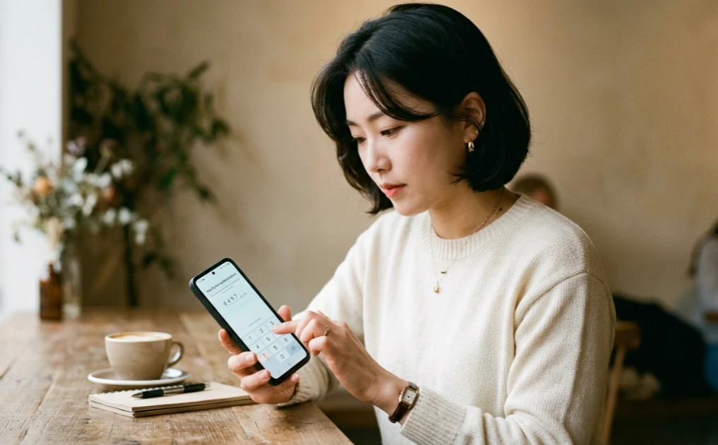 휴대폰 본인 인증을 진행하는 화면
